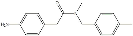 2-(4-aminophenyl)-N-methyl-N-[(4-methylphenyl)methyl]acetamide 구조식 이미지