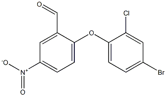 2-(4-bromo-2-chlorophenoxy)-5-nitrobenzaldehyde 구조식 이미지