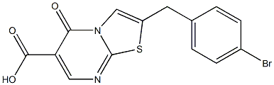 2-(4-bromobenzyl)-5-oxo-5H-[1,3]thiazolo[3,2-a]pyrimidine-6-carboxylic acid 구조식 이미지