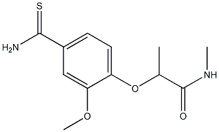 2-(4-carbamothioyl-2-methoxyphenoxy)-N-methylpropanamide 구조식 이미지