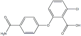 2-(4-carbamoylphenoxy)-6-chlorobenzoic acid 구조식 이미지