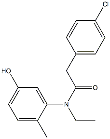 2-(4-chlorophenyl)-N-ethyl-N-(5-hydroxy-2-methylphenyl)acetamide Structure