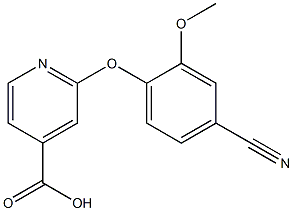 2-(4-cyano-2-methoxyphenoxy)pyridine-4-carboxylic acid Structure