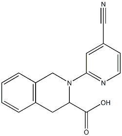 2-(4-cyanopyridin-2-yl)-1,2,3,4-tetrahydroisoquinoline-3-carboxylic acid 구조식 이미지