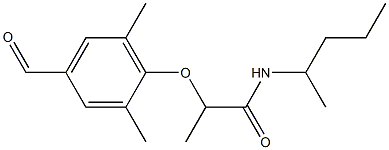 2-(4-formyl-2,6-dimethylphenoxy)-N-(pentan-2-yl)propanamide Structure