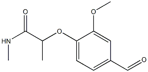 2-(4-formyl-2-methoxyphenoxy)-N-methylpropanamide Structure