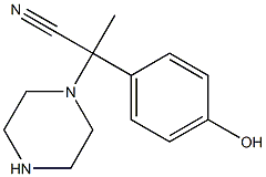 2-(4-hydroxyphenyl)-2-(piperazin-1-yl)propanenitrile Structure
