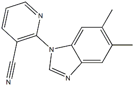 2-(5,6-dimethyl-1H-benzimidazol-1-yl)nicotinonitrile Structure