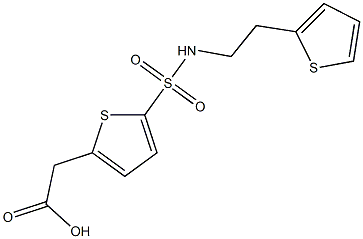 2-(5-{[2-(thiophen-2-yl)ethyl]sulfamoyl}thiophen-2-yl)acetic acid 구조식 이미지