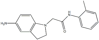2-(5-amino-2,3-dihydro-1H-indol-1-yl)-N-(2-methylphenyl)acetamide Structure
