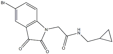 2-(5-bromo-2,3-dioxo-2,3-dihydro-1H-indol-1-yl)-N-(cyclopropylmethyl)acetamide Structure