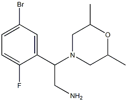 2-(5-bromo-2-fluorophenyl)-2-(2,6-dimethylmorpholin-4-yl)ethanamine Structure