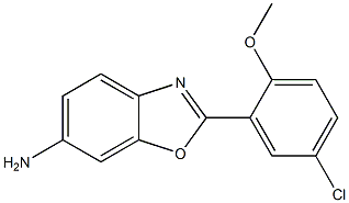 2-(5-chloro-2-methoxyphenyl)-1,3-benzoxazol-6-amine 구조식 이미지