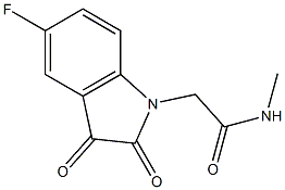 2-(5-fluoro-2,3-dioxo-2,3-dihydro-1H-indol-1-yl)-N-methylacetamide 구조식 이미지