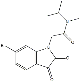 2-(6-bromo-2,3-dioxo-2,3-dihydro-1H-indol-1-yl)-N-methyl-N-(propan-2-yl)acetamide 구조식 이미지