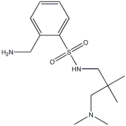 2-(aminomethyl)-N-{2-[(dimethylamino)methyl]-2-methylpropyl}benzene-1-sulfonamide Structure