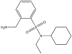 2-(aminomethyl)-N-cyclohexyl-N-ethylbenzenesulfonamide 구조식 이미지