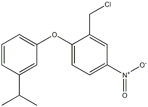2-(chloromethyl)-4-nitro-1-[3-(propan-2-yl)phenoxy]benzene 구조식 이미지