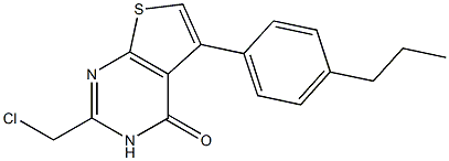 2-(chloromethyl)-5-(4-propylphenyl)-3H,4H-thieno[2,3-d]pyrimidin-4-one Structure
