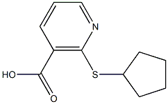 2-(cyclopentylthio)nicotinic acid 구조식 이미지