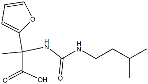 2-(furan-2-yl)-2-{[(3-methylbutyl)carbamoyl]amino}propanoic acid 구조식 이미지