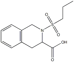 2-(propylsulfonyl)-1,2,3,4-tetrahydroisoquinoline-3-carboxylic acid Structure