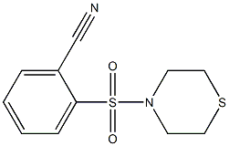 2-(thiomorpholine-4-sulfonyl)benzonitrile Structure