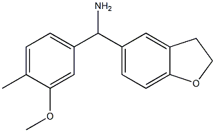 2,3-dihydro-1-benzofuran-5-yl(3-methoxy-4-methylphenyl)methanamine Structure