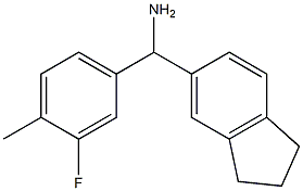 2,3-dihydro-1H-inden-5-yl(3-fluoro-4-methylphenyl)methanamine Structure