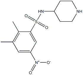 2,3-dimethyl-5-nitro-N-(piperidin-4-yl)benzene-1-sulfonamide 구조식 이미지