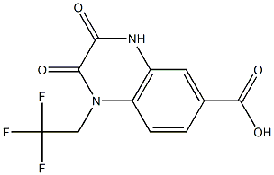 2,3-dioxo-1-(2,2,2-trifluoroethyl)-1,2,3,4-tetrahydroquinoxaline-6-carboxylic acid 구조식 이미지