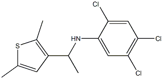 2,4,5-trichloro-N-[1-(2,5-dimethylthiophen-3-yl)ethyl]aniline Structure