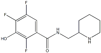 2,4,5-trifluoro-3-hydroxy-N-(piperidin-2-ylmethyl)benzamide Structure