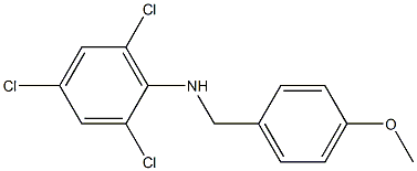 2,4,6-trichloro-N-[(4-methoxyphenyl)methyl]aniline Structure