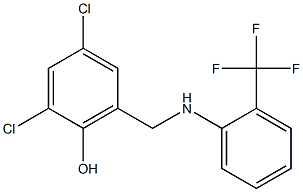 2,4-dichloro-6-({[2-(trifluoromethyl)phenyl]amino}methyl)phenol Structure