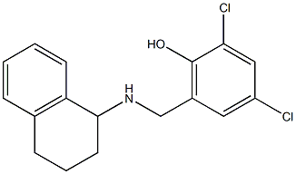 2,4-dichloro-6-[(1,2,3,4-tetrahydronaphthalen-1-ylamino)methyl]phenol Structure