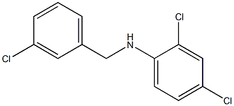 2,4-dichloro-N-[(3-chlorophenyl)methyl]aniline Structure
