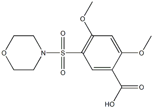2,4-dimethoxy-5-(morpholin-4-ylsulfonyl)benzoic acid Structure
