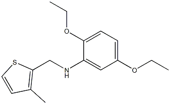 2,5-diethoxy-N-[(3-methylthiophen-2-yl)methyl]aniline Structure