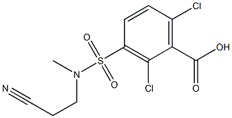 2,6-dichloro-3-[(2-cyanoethyl)(methyl)sulfamoyl]benzoic acid Structure