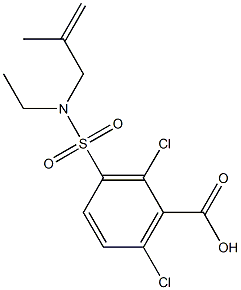 2,6-dichloro-3-[ethyl(2-methylprop-2-en-1-yl)sulfamoyl]benzoic acid 구조식 이미지