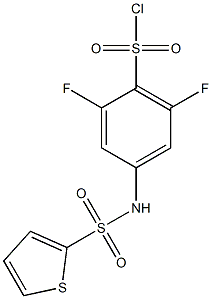 2,6-difluoro-4-[(thien-2-ylsulfonyl)amino]benzenesulfonyl chloride 구조식 이미지
