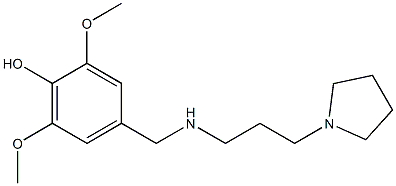 2,6-dimethoxy-4-({[3-(pyrrolidin-1-yl)propyl]amino}methyl)phenol 구조식 이미지