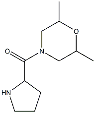 2,6-dimethyl-4-(pyrrolidin-2-ylcarbonyl)morpholine Structure