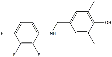 2,6-dimethyl-4-{[(2,3,4-trifluorophenyl)amino]methyl}phenol Structure