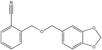 2-[(1,3-benzodioxol-5-ylmethoxy)methyl]benzonitrile 구조식 이미지