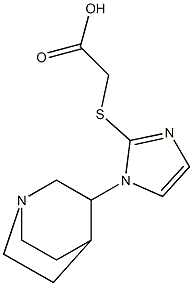 2-[(1-{1-azabicyclo[2.2.2]octan-3-yl}-1H-imidazol-2-yl)sulfanyl]acetic acid 구조식 이미지