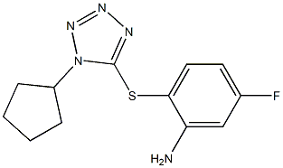 2-[(1-cyclopentyl-1H-1,2,3,4-tetrazol-5-yl)sulfanyl]-5-fluoroaniline 구조식 이미지