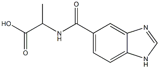 2-[(1H-benzimidazol-5-ylcarbonyl)amino]propanoic acid Structure