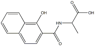 2-[(1-hydroxy-2-naphthoyl)amino]propanoic acid 구조식 이미지